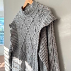 TED BAKER Arriaa Cable Knit Sweater Dress (with Pockets)